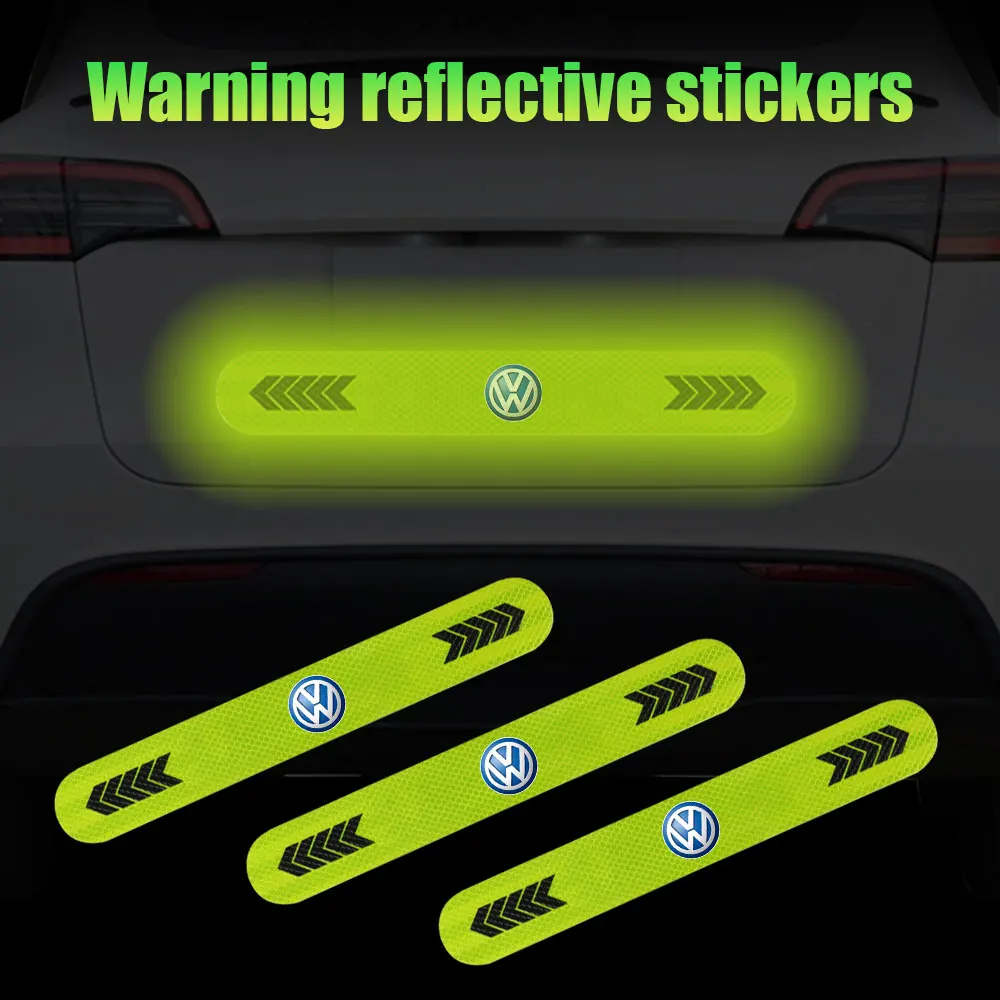ła odblaskowa naklejka samochodowa o długiej żywotności silna odblasność akcesoria do stylizacji samochodów dla VW Golf Polo Jetta Passat