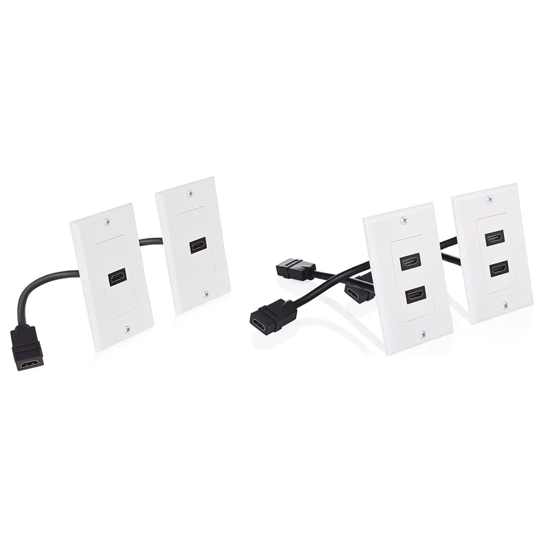 

2 шт./упаковка, Настенная плата, совместимая с HDMI, белая (поддержка 4K UHD, ARC и Ethernet Pass-Thru)