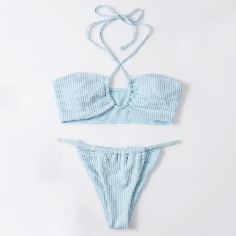 

Skinny Lightweight Women Summer Bandeau Sexy Bikini Set for Swimming Pool