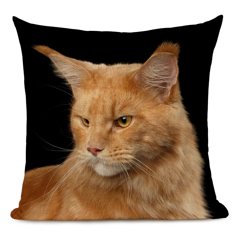 dekoracyjną poszewkę na poduszkę Pet Cat Cute Animal Poszewki poduszki 45x45CM Lniana poszewka sofę Home Decor