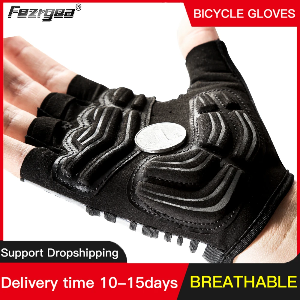 Bike Gloves Half Finger Cycling Gloves 5MM Liquid Gel Pads B