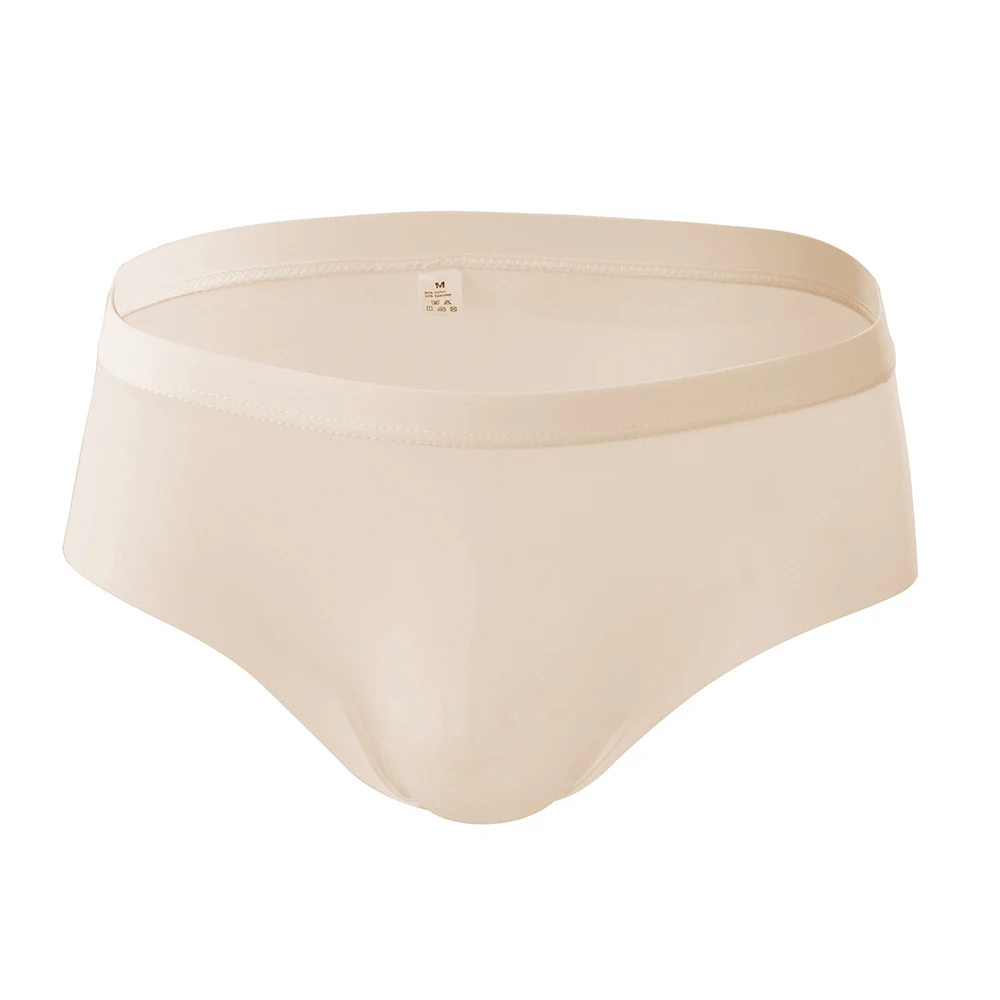

Men Ice Silk Soft Briefs Man Seamless Panties Male Elastic Knickers Breathbale Underpants Man's Sexy Low Waist Solid Underwear