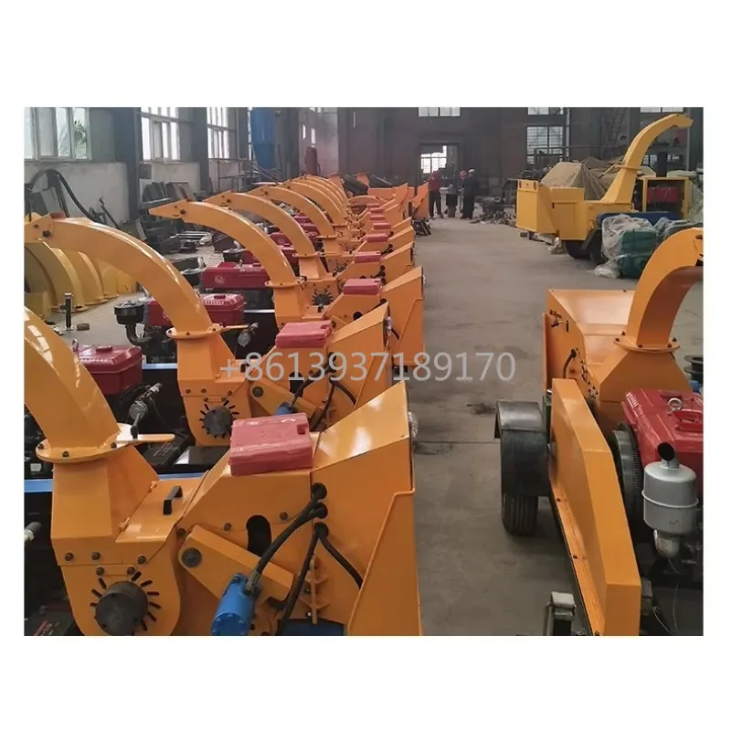 Китайский лесной мобильный дизельный двигатель измельчитель древесины ветки