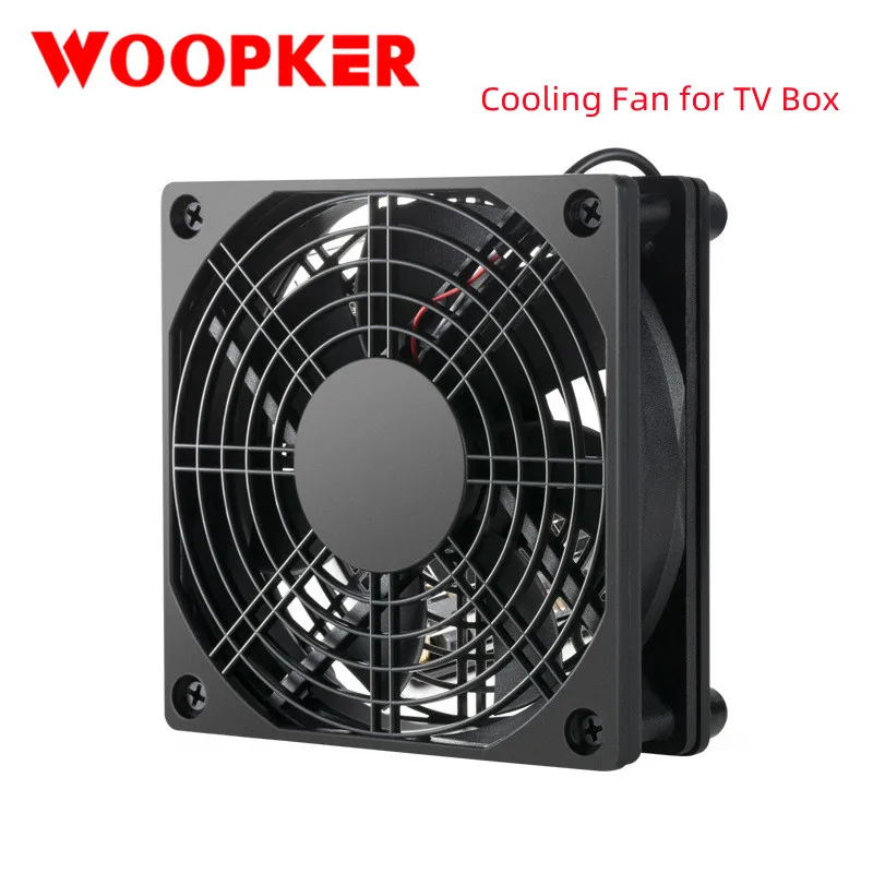 WOOPKER Mini Cooling พัดลมสำหรับ Android กล่องทีวีคอมพิวเตอร์ Cooler ชุดกล่องด้านบนไร้สายเงียบเงียบทีวีกล่อง Cooler ...