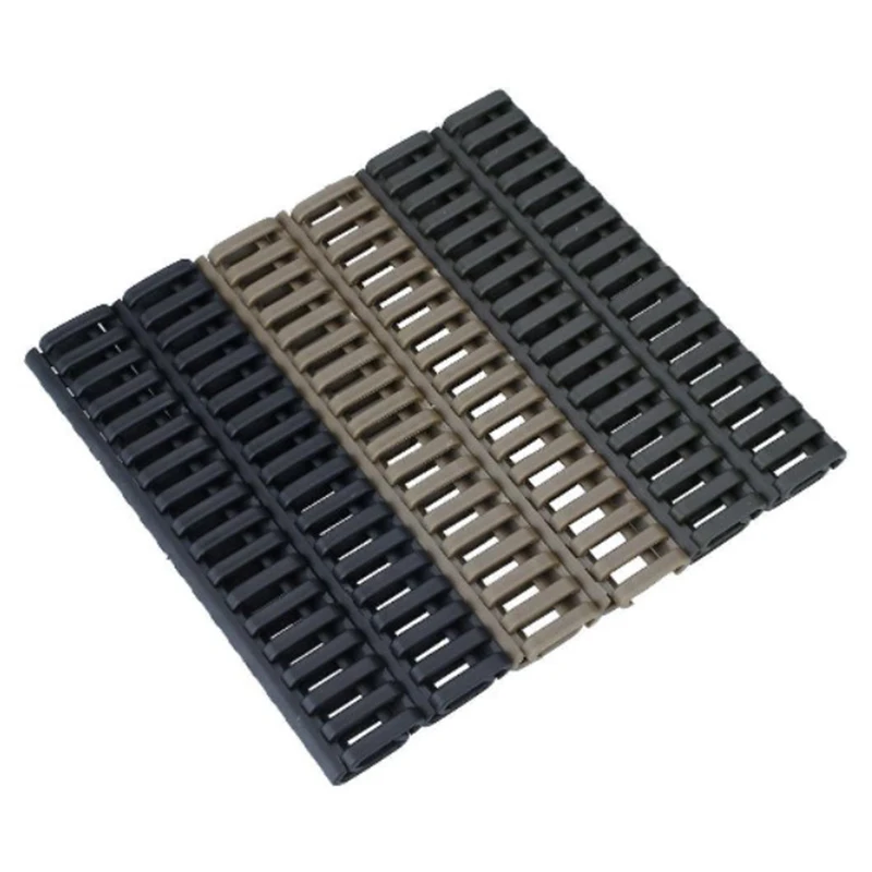 

Brand New 4 Pcs Rubber Rail Covers Plastic Ladder Shape For Rifle Handguard Weaver Picatinny 7" Quadrail Protection Cover