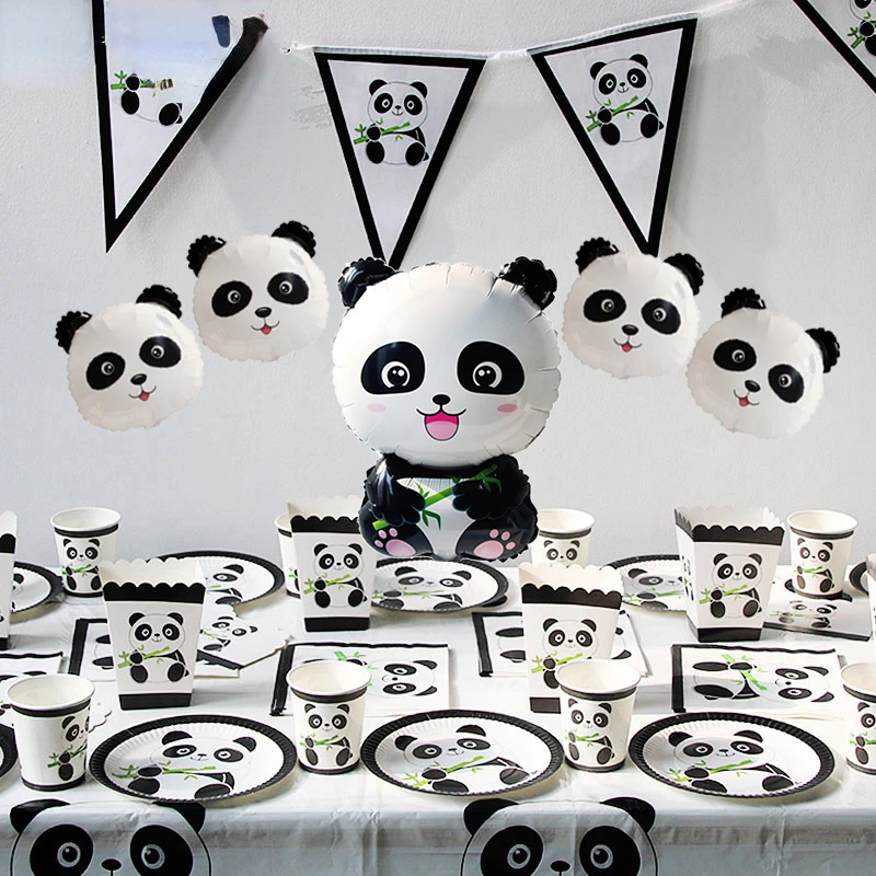 

1Pc Panda Birthday Balloons Birthday Party Decoration Kids Bamboo Animal Inflatable Panda Balloon Baby Shower Party