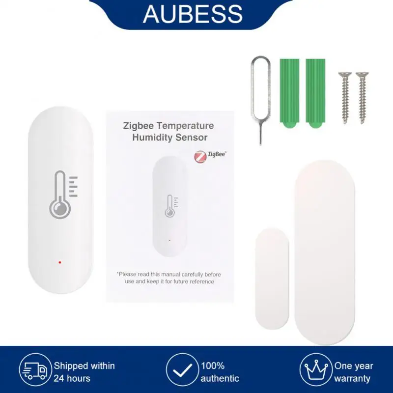 

Battery Powered Tuya Zigbee Smart Temperature And Humidity Sensor Smart Life Thermometer Detector Smart Home Security Hygrometer