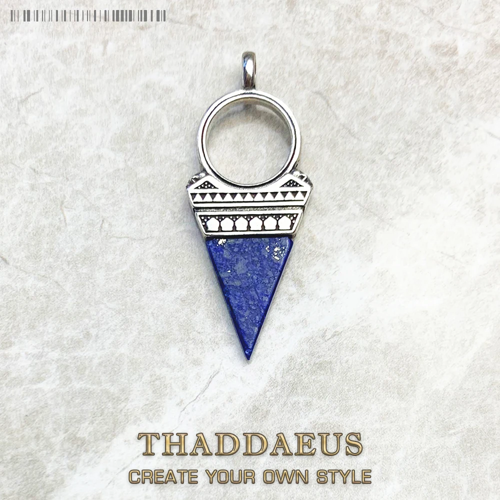 Pendant Lucky Blue Triangle Summer Brand New Rebels Jewelry Europe 925 Sterling Silver Mysticism Gift For Women Men