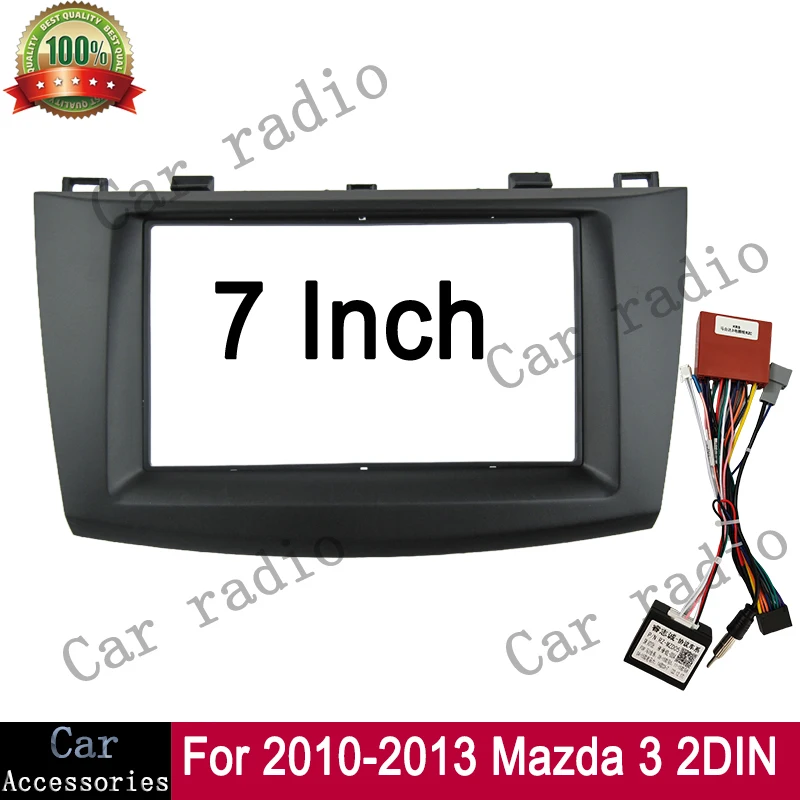 Фото 7-дюймовый для 2010-2013 MAZDA 3 рамка автомобильный радиоприемник стерео GPS MP5 Android плеер 2 DIN навигация установка Fascia Dash №1
