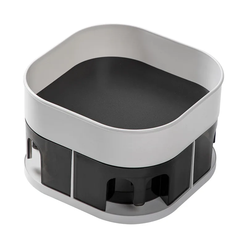 

Multifunctional Kitchen Seasoning Rack 360° Rotating Double Layer Seasoning Rack Bottle Tray Storage Box Organizer Space Save