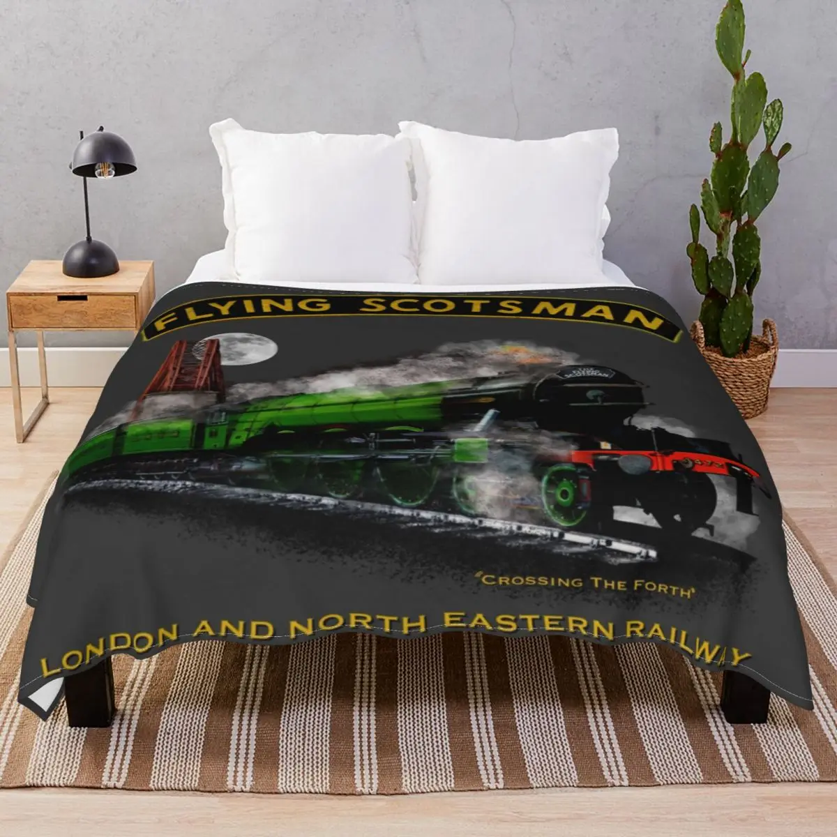 Flying Scotsman Blanket Flannel Print Warm Throw Blankets for Bed Sofa Travel Cinema