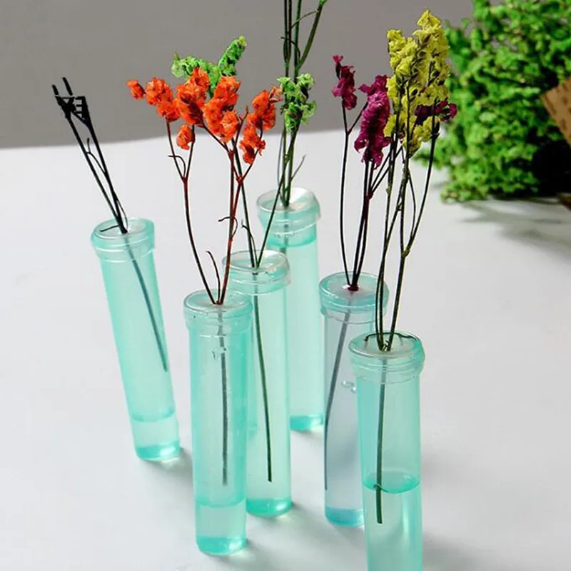 

100Pc Flower Nutrition Tube Plastic Floral Water Tube With Cap Keep Fresh Rhizome Tube Hydroponic Container For Flower