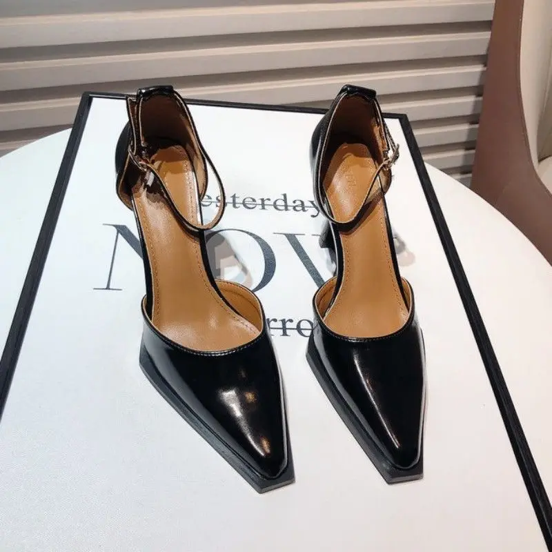 

Сандалии женские на высоком каблуке, туфли-лодочки с острым носком, туфли-лодочки на плоской подошве с пряжкой, весна 2023