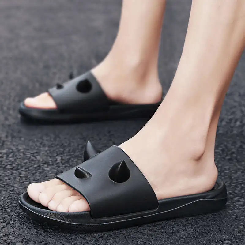 

Slippers For Home Man Winter Hombr Orthopedic Flip Flops Rhinestones Shoes 2021 Massive Sole Sandals Brand Rubber Bottom Tennis