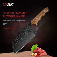 wak hand froged hammer pattern boning knife hardness stainless steel kitchen butcher bone knife full tang kitchen knife