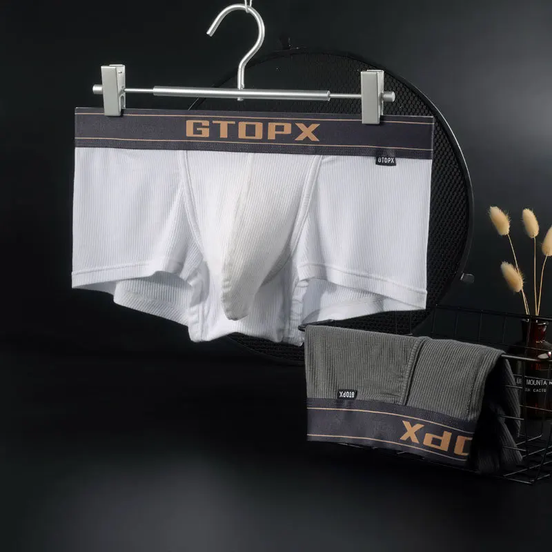 Men Sexy 3D Big Pouch Boxers Soft Modal Shorts Breathable Comfortable Gay Bulge Penis Protector Underwear Low Rise Oversized Bag