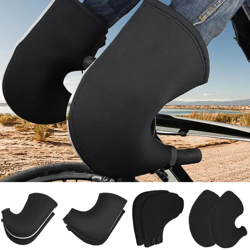 Варежки на руль велосипедные водонепроницаемые варежки для рук ветрозащитные