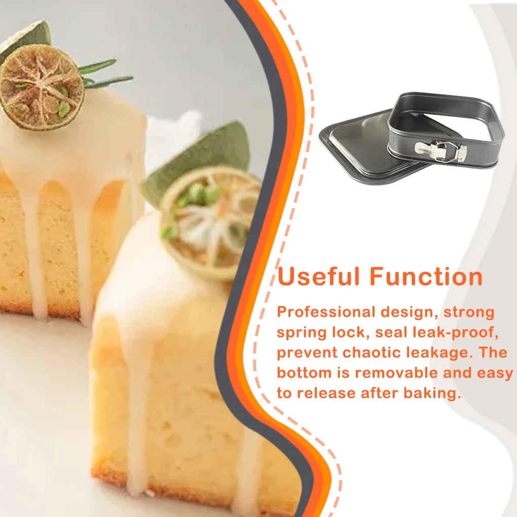 

Carbon Steel Mould Square Non-Stick Cake Tray Baking Pan Mousse Supplies