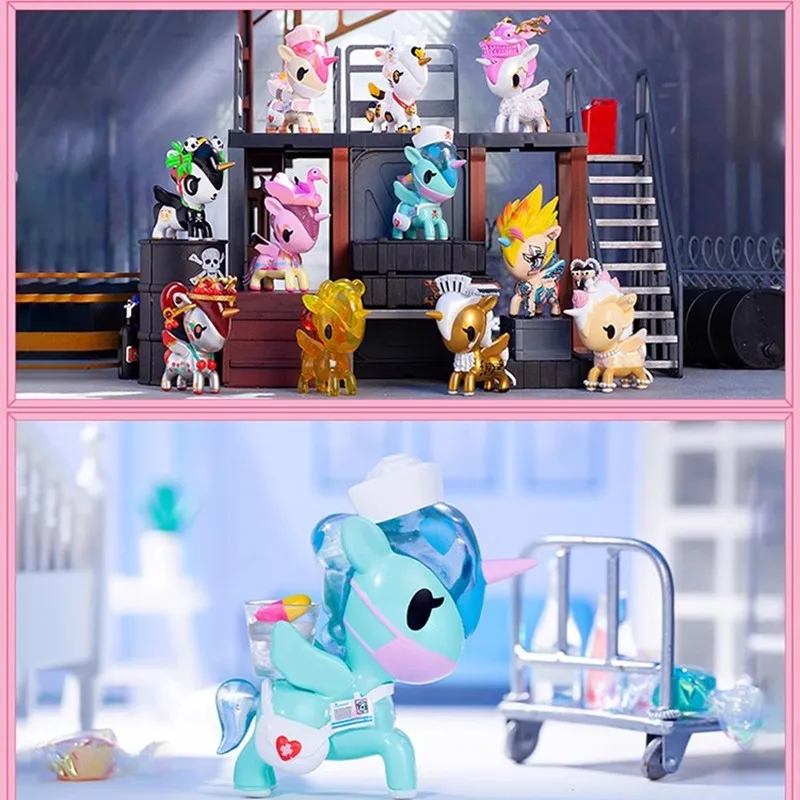 

Anime Unicorn Family X Tokidoki Taoqiduoqi Series Utopian World Blind Box 10 Generation Action Toy Figures Birthday Gift
