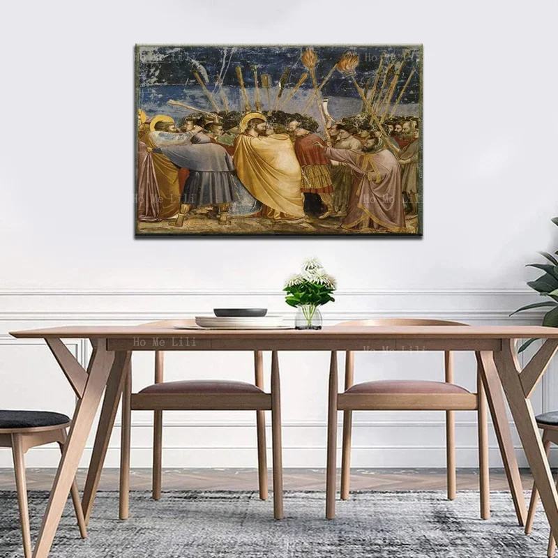 Христос поваряет в почерк Юды с устойчивым эффектом влажности и сострадания для