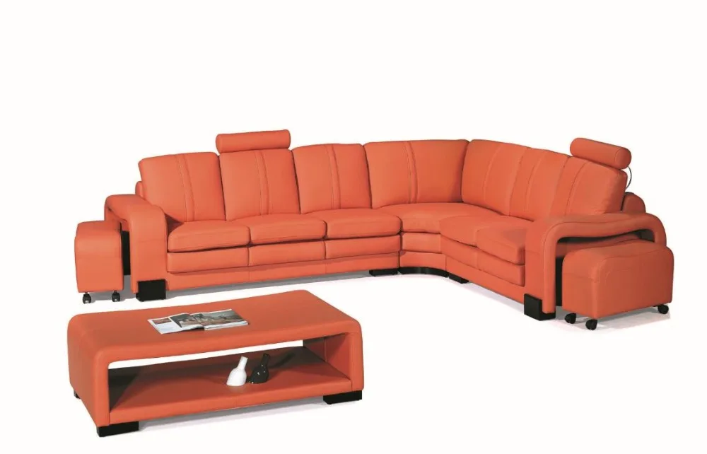 

2022 sofas modernos para sala Living room sofa set l shape leather sofa with coffe tableliving room furniture