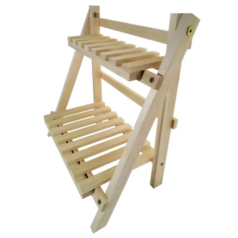 

Double Layer Foldable Wooden Bookshelf Stationery Organizer Shelves Flower Pot Rack Kitchen Cabinet Storage Holders Spice Rack