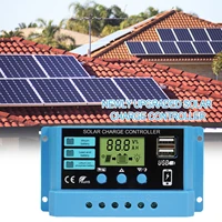 12v24v intelligent solar panel regulator with dual usb port pwm solar charge controller automatic solar voltage regulator