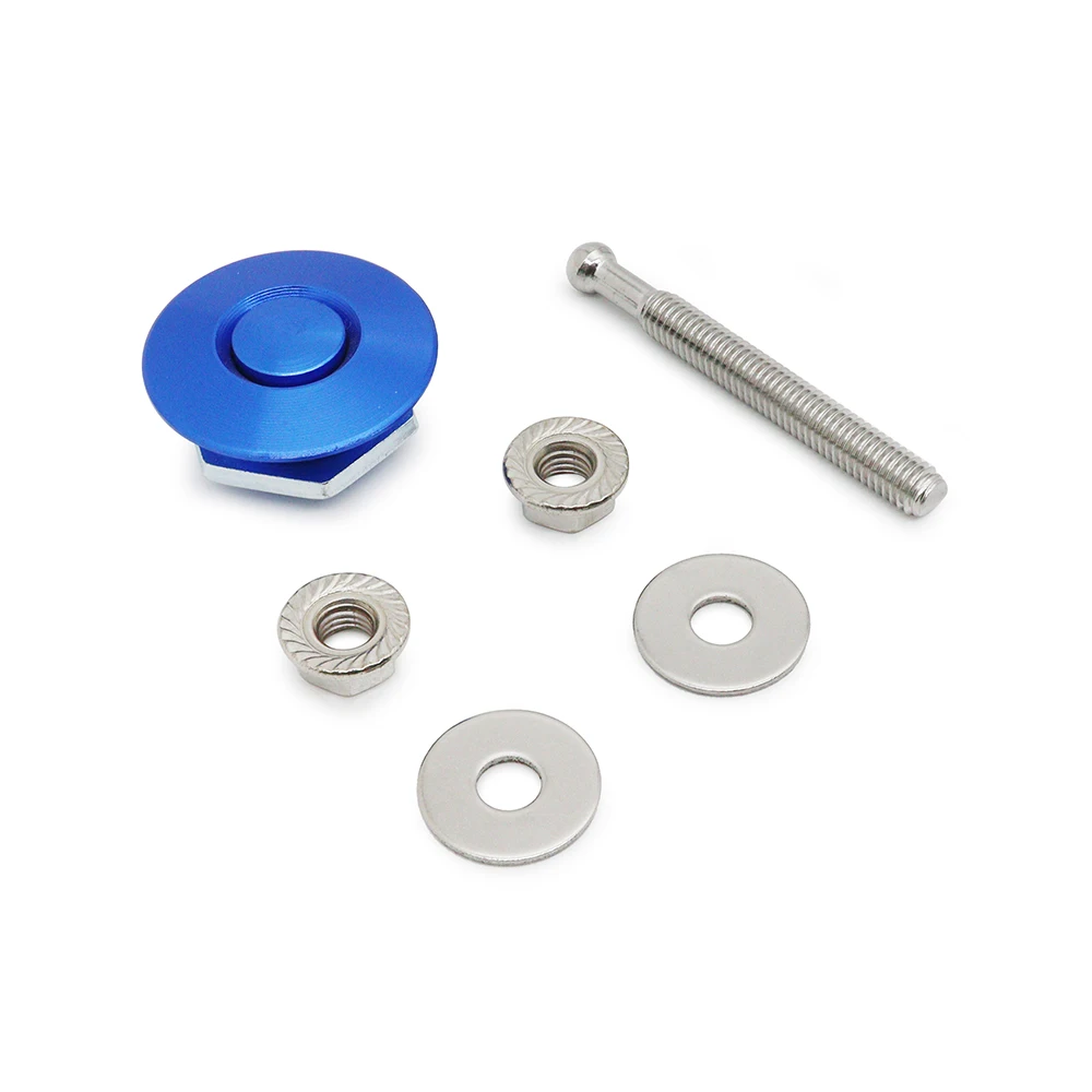

1.25" Universal Style Push Button Billet Hood Pins Lock Clip Kit For BMW ect Car Quick Pins Red Black Blue Silver Neo chrome