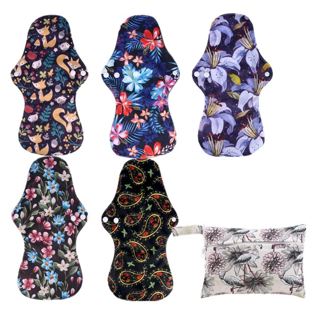 

Sanitary Pad Cloth Pads Napkin Mama Reusable Washable Menstrual Napkins Towels Panty Liner Charcoal Leakproof Lady