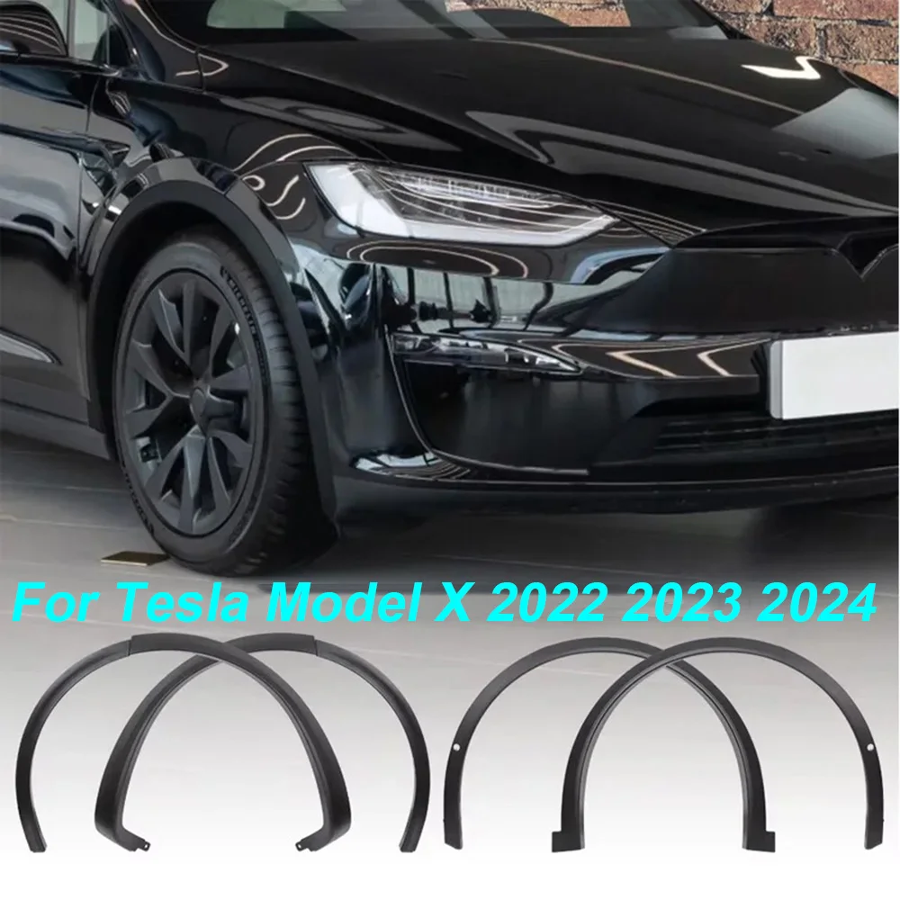 Фото 1 шт. для Tesla Model X 2016-2024: Брызговик, защита от брызг, накладка на колесную арку, молдинг крыла, внешние аксессуары №1