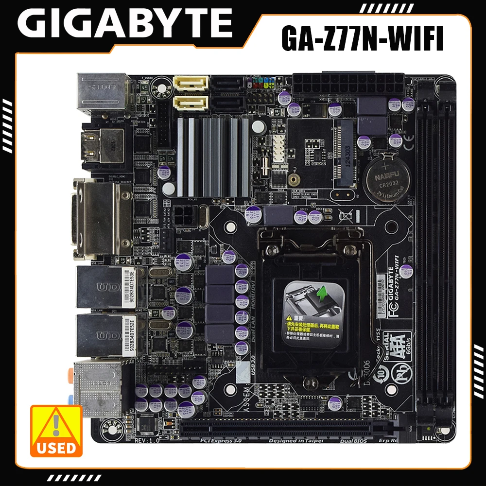 Gigabyte GA-Z77N    WIFI Intel Z77       LGA1155    Intel 22 