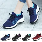 Женские кроссовки, модная женская прогулочная обувь, уличная дышащая сетчатая Удобная Спортивная повседневная обувь
