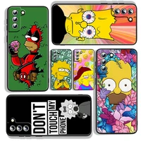 cool simpsons for samsung galaxy s22 s21 s20 fe ultra s10e s10 s9 s8 s7 s6 edge plus black silicone phone case