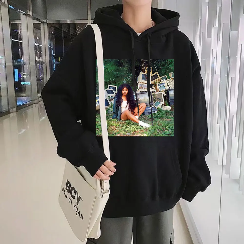 

Autumn Men Women Hoodies Streetwear Couples Tracksuit 90s Rapper SZA Good Days Graphic Print Pullover Punk Oversize Sweatshirt