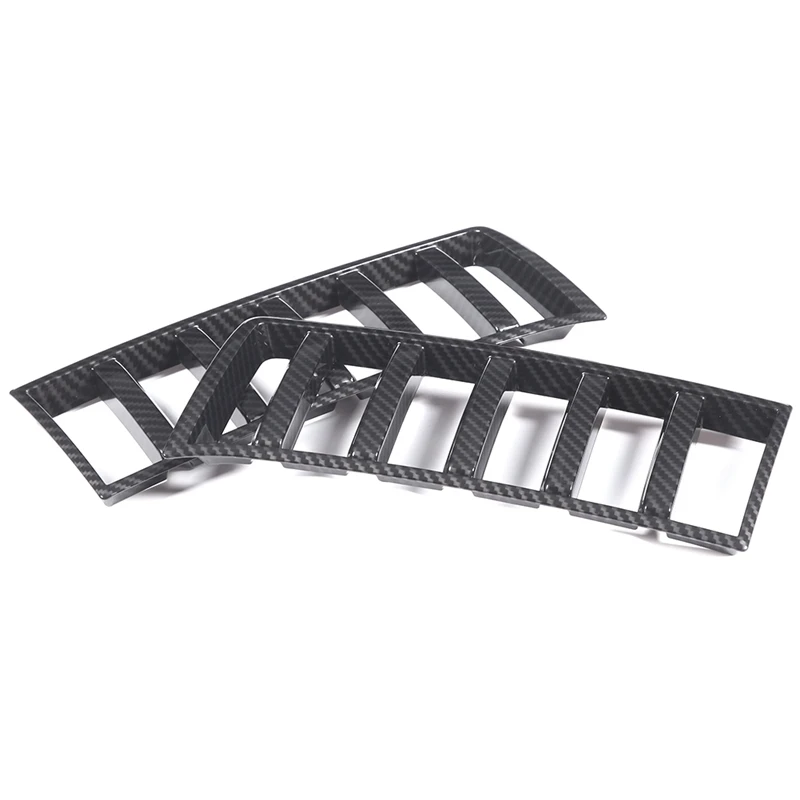 

Car Carbon Fiber Black ABS Front Bumper Intake Grill Decoration Cover Trim Stickers For Toyota Tundra 2022 2023 Parts