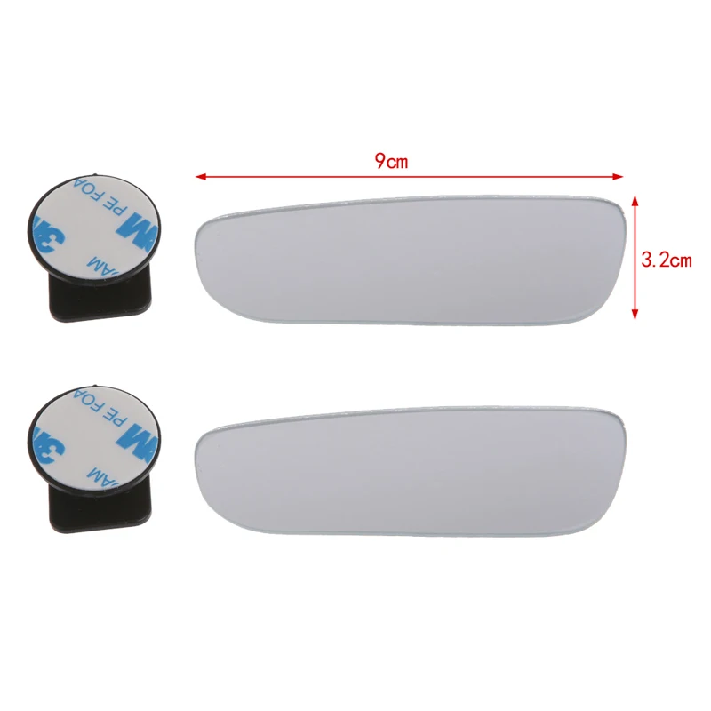 

2Pcs Car Windshield Rearview Mirror 360 ° Rotatable Clear Rearview Mirror F19A