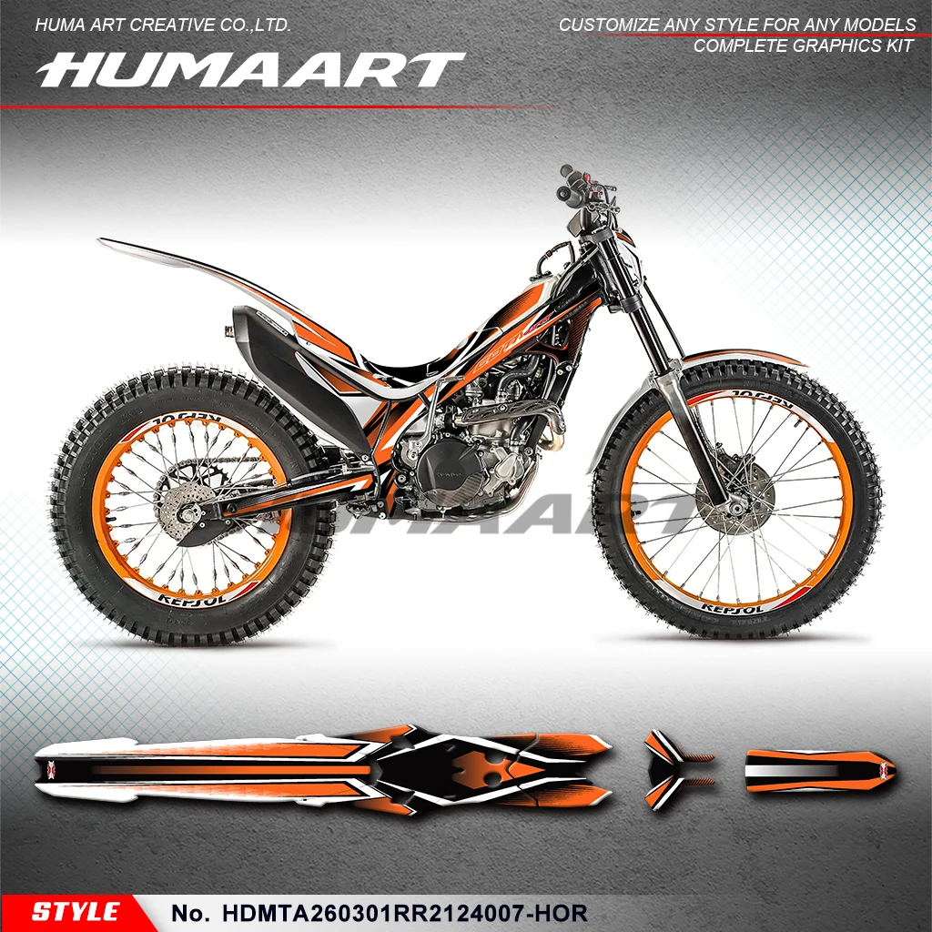 Виниловая наклейка HUMAART Racing с графикой для Honda Montesa Cota 4RT 260R 301RR 2021 2022 2023 2024 HDMTA 260301 РР