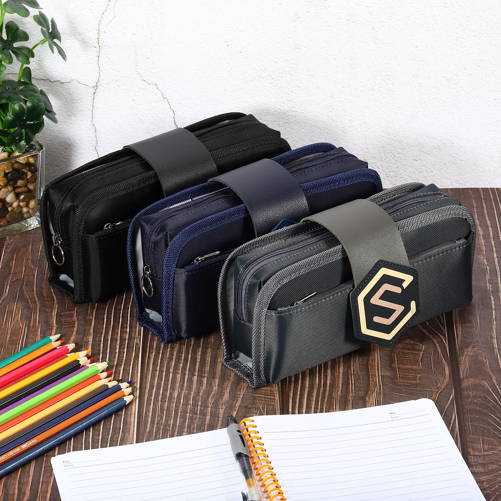 Large Capacity Pencil Case Korean Pouch Multifunctional Students Pen Box Bags School Office Storage Bag Stationery Supplies