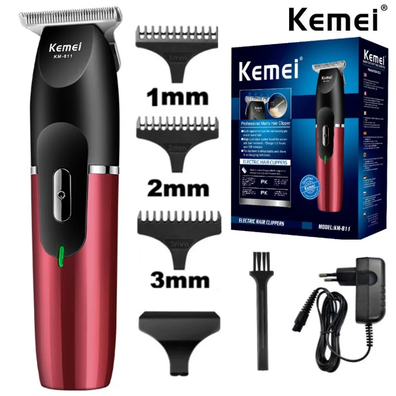 

Kemei KM-811 Professional Hair Clipper Beard Trimmer for Men Small and portable Hair Clipper Carving Clippers Electric Razor