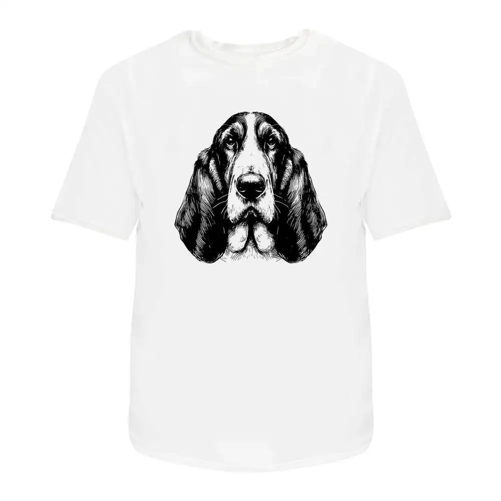 Фото Мужские/женские хлопковые футболки Bassett Hound' №1