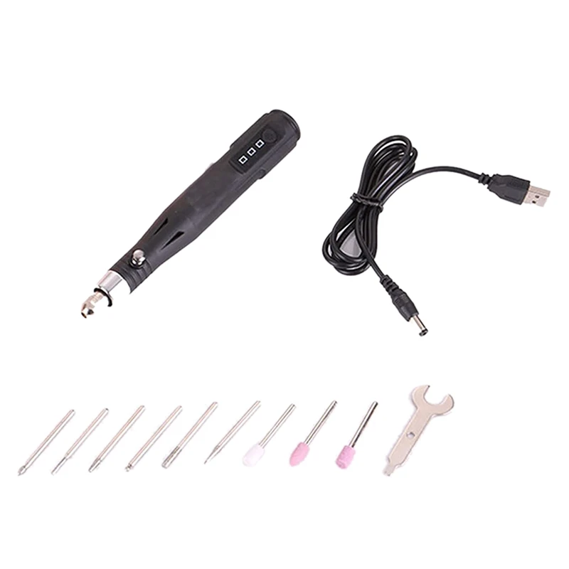 

New 30W Corded Rotary Power Tool Kit Mini 3 Speeds Adjust Grinding Machine Lightweight Nail Drill USB Engraving Pen