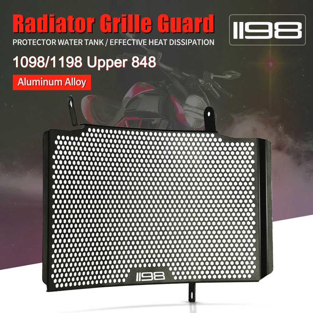 

For Ducati 848 1198 1098 Upper 2007 2008 2009 2010 2011 2012 2013 Motorcycle Radiator Grille Cover Oil Cooler Guard protection
