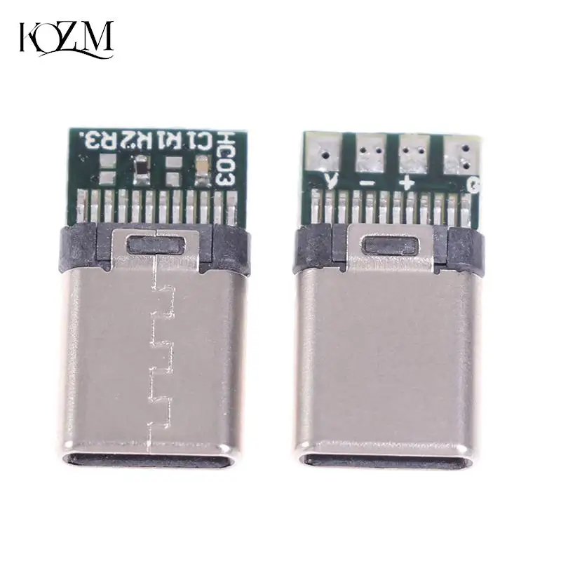

5/10Pcs USB 3.1 Type C Male DIY Solder Cable Plug Connector Socket PC Board