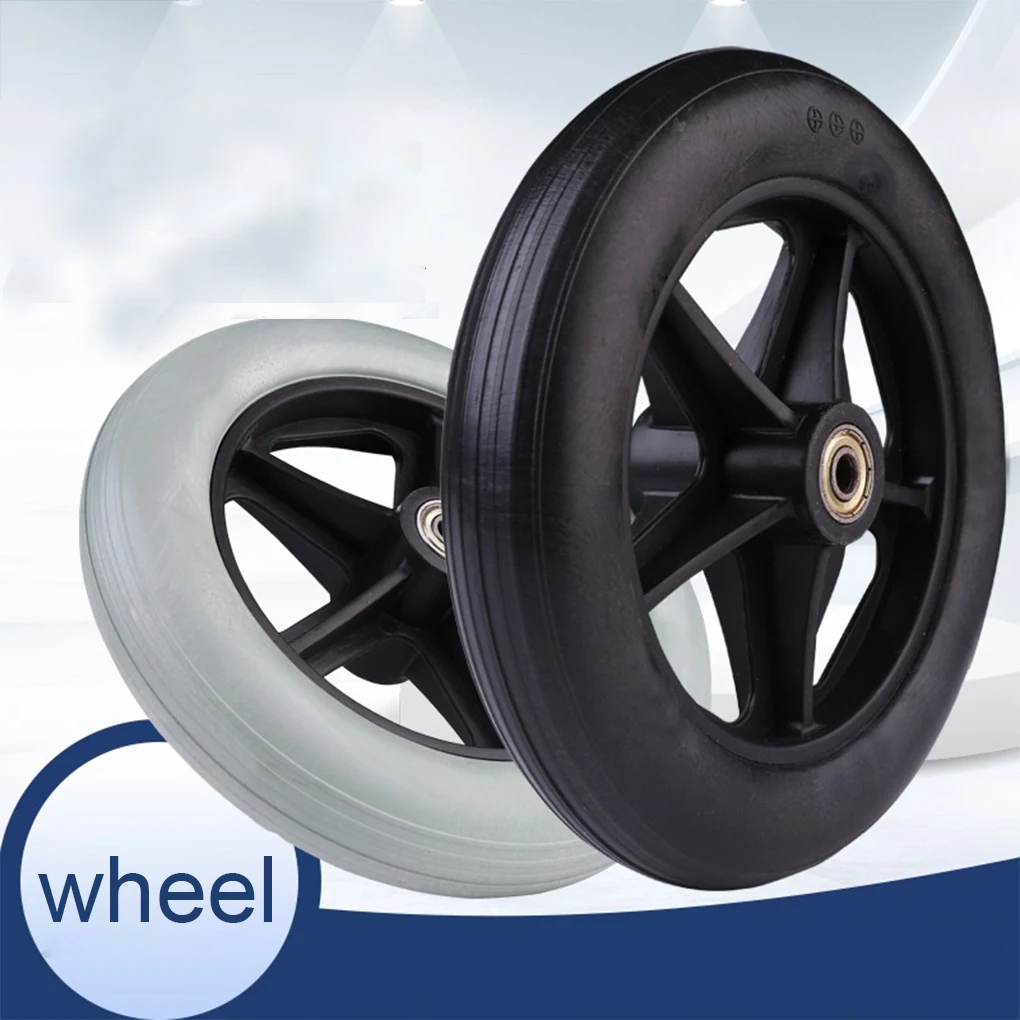 

7inch Wheelchair Accessory Wear-resistant Front Wheel Set Traveling Suitcase Casters PVC Easy Install Repairing