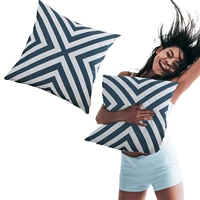 pack of 2 throw pillow covers modern stripe geometric decorative pillowcases waterproof square pillow case for couch sofa
