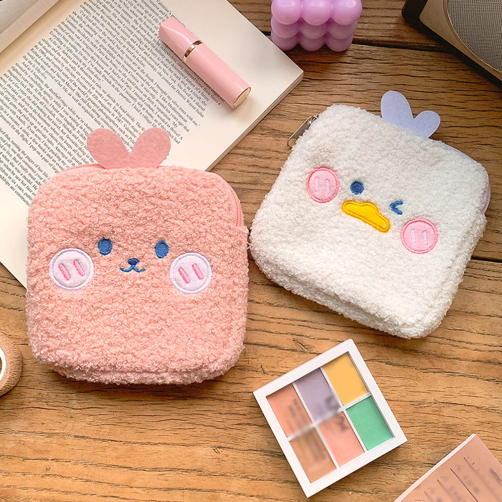 Mini Cartoon Sanitary Pad Storage Bag Small Ladies Cosmetic Bag Portable Girls Lipstick Coin Sanitary Bags For Girls Women