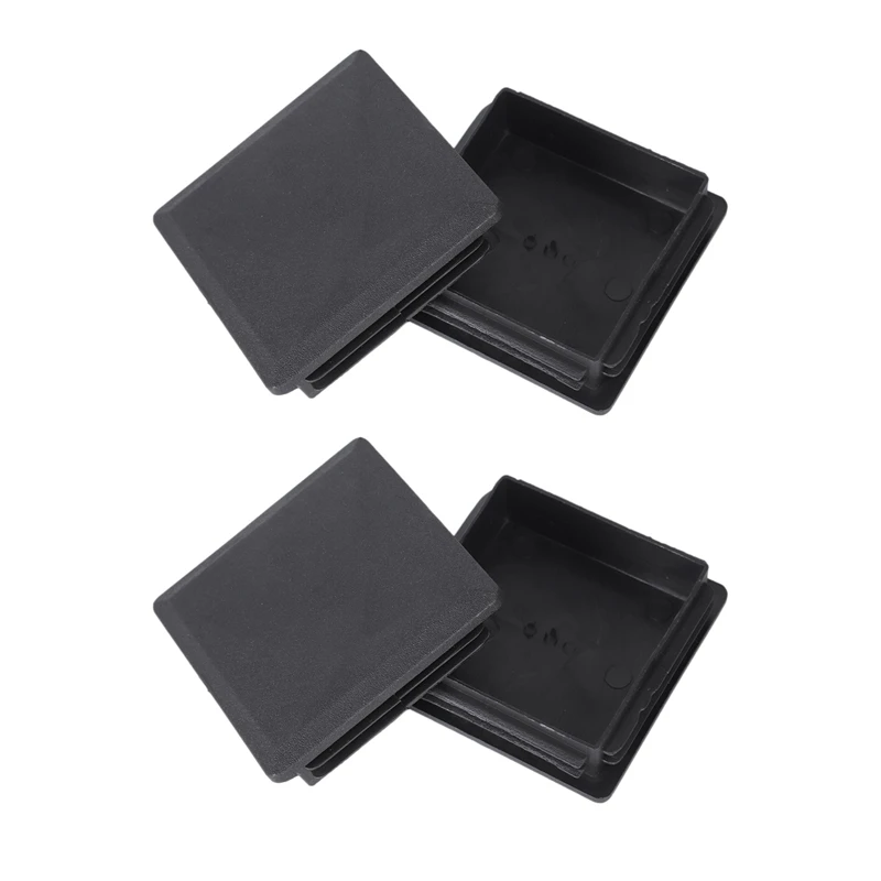 

2X 80Mm X 80Mm Square Plastic Caps Pipe Tube Inserts End Plug 2 Pieces