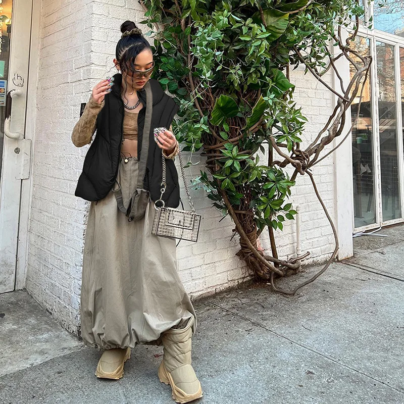 2022 Autumn and Winter Women's Clothing New Women's Fashion Collar Solid Color Thickening Short Undershirt Cotton Jacket