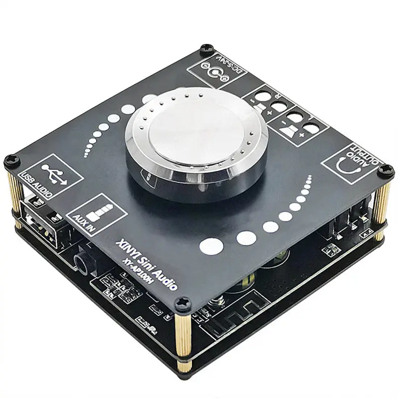 Двухканальная цифровая плата усилителя мощности TPA3116D2 с Bluetooth 5.0, 100 Вт, для самостоятельной модификации аудиосистем (art.: 3920dab557f4b) - 3920dab557f4b
