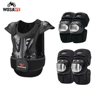 wosawe racing motorcycle chect body armor vest set racing motocross protective armor adult moto knee elbow protection gear